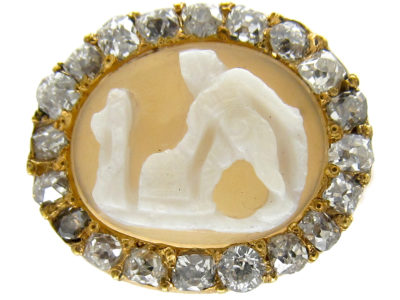Early Georgian Diamond Cameo Ring