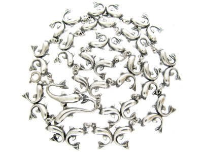 Silver Fishes Necklace