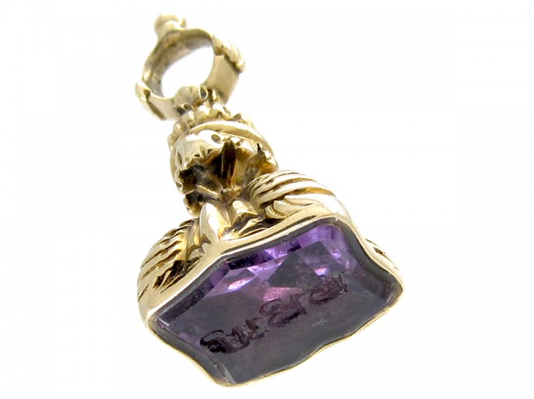 Regency Gold Cased Seal with Amethyst Base
