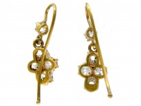 Victorian Diamond 18ct Gold Drop Earrings