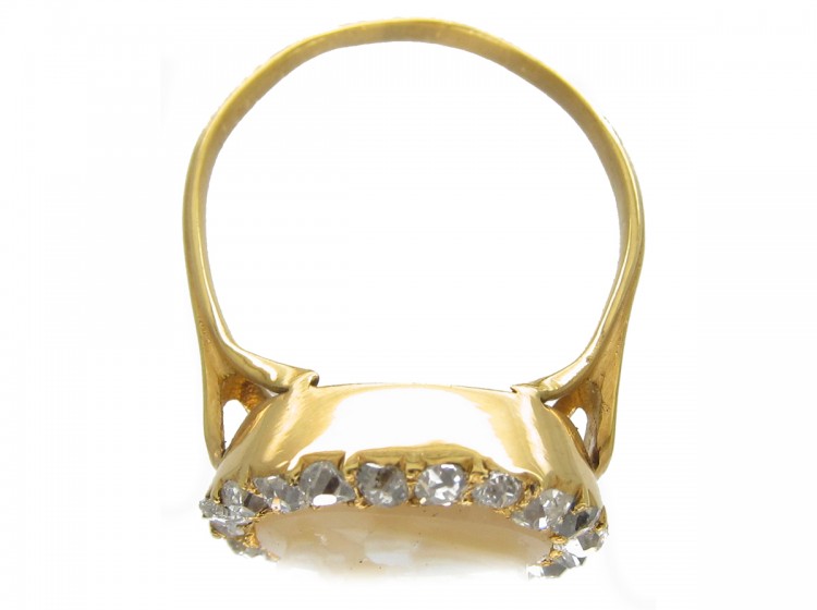 Early Georgian Diamond Cameo Ring