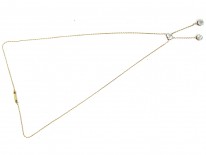 Russian Double Drop 14ct Gold Aquamarine Pendant