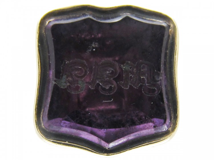 Regency Gold Cased Seal with Amethyst Base