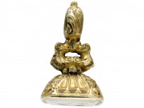 Regency Gold Cased Seal with Chalcedony Base