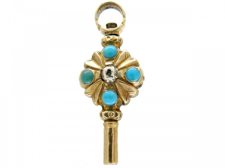 Regency Gold & Turquoise Watch Key