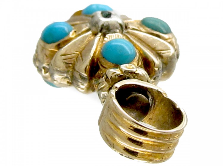 Regency Gold & Turquoise Watch Key