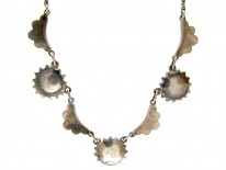 Silver & Marcasite Flowers Necklace