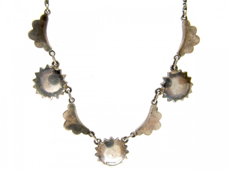 Silver & Marcasite Flowers Necklace