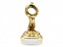 Regency Gold Cased Seal with Chalcedony Base