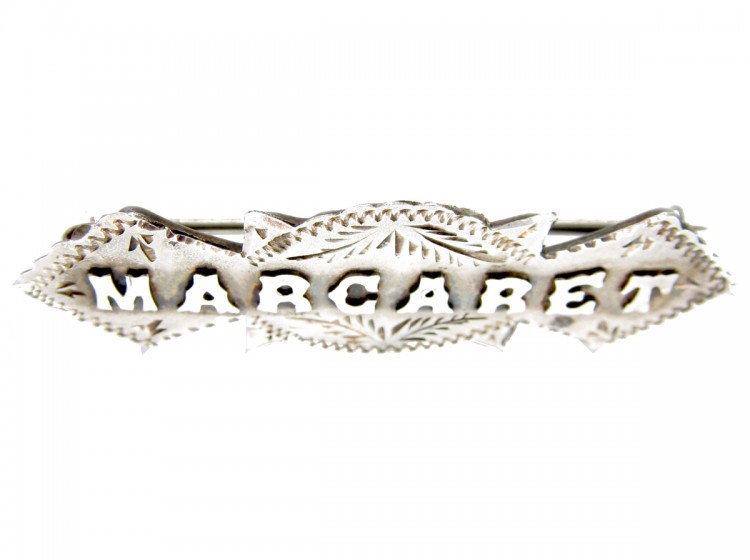Victorian Silver Sweetheart Brooch