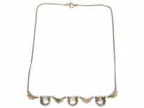 Silver & Marcasite Flowers Necklace