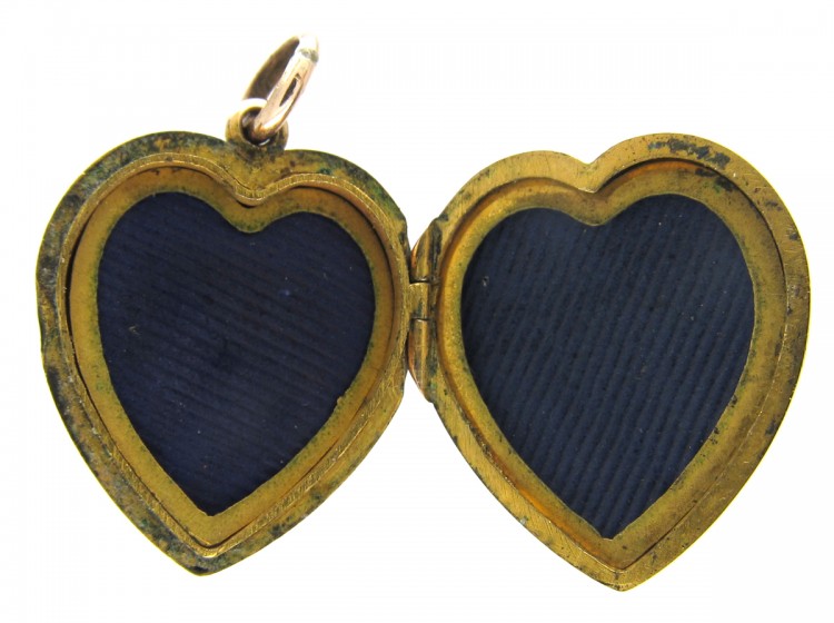 Pearl & Garnet Heart Locket
