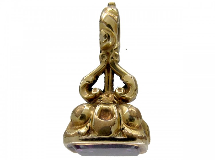 Regency Gold Cased Seal with Amethyst Base