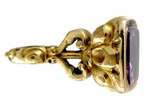 Regency Gold Cased Seal with Amethyst Base