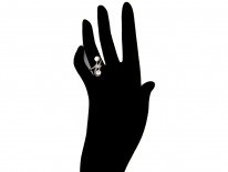 Art Nouveau Diamond & Natural Pearl Ring