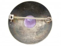 Silver & Amethyst Target Brooch
