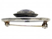 Silver & Amethyst Target Brooch