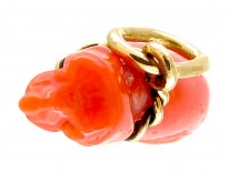 Georgian Coral Dog Amulet