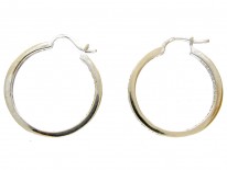Diamond 18ct White Gold Hoop Earrings