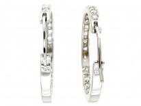 Diamond 18ct White Gold Hoop Earrings