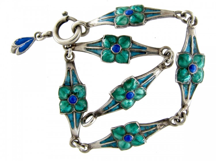 Silver & Enamel Bracelet by James Fenton