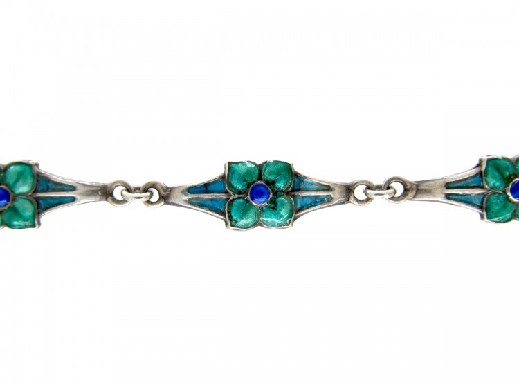 Silver & Enamel Bracelet by James Fenton