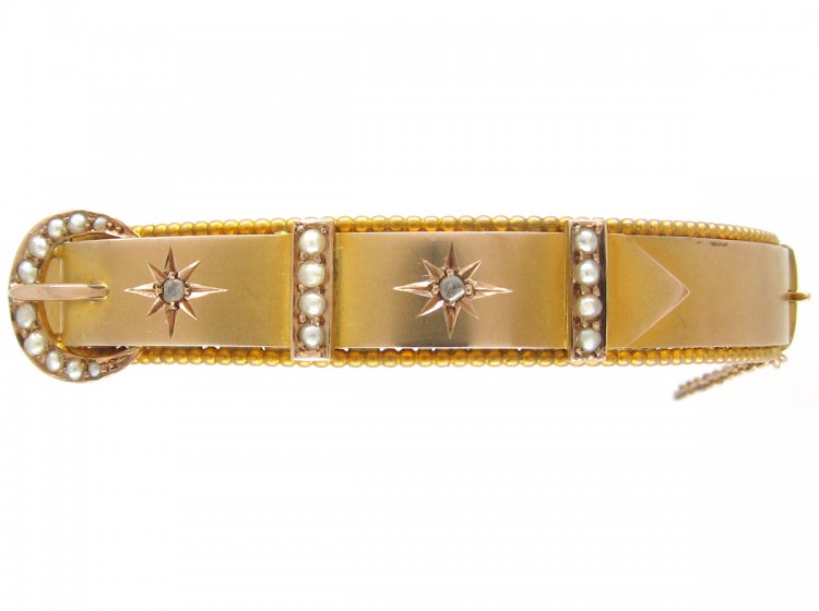 9ct Gold Victorian Buckle Bangle
