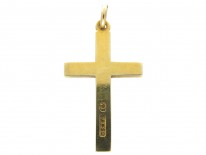 15ct Gold & Natural Split Pearl Cross