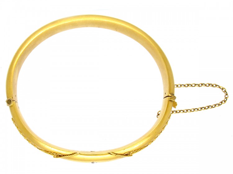 Victorian 18ct Gold & Diamond Bangle
