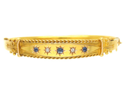 Sapphire & Diamond Edwardian Bangle