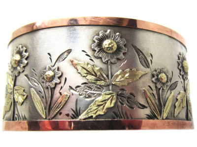 Victorian Silver & Gold Overlay Bangle