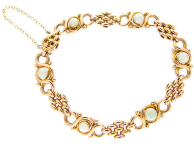 Edwardian 15ct Bracelet set with Opals