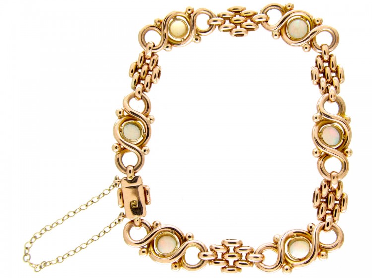 Edwardian 15ct Bracelet set with Opals