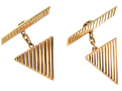 18ct Gold Triangular Cufflinks