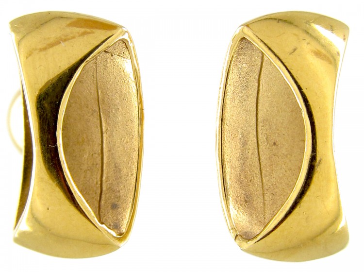 French 18ct Gold Geometric Cufflinks by Pierre Cardin