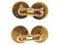 Art Deco Platinum & 18ct Gold, Onyx & Rose Diamond Cufflinks