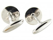Silver & Yellow Enamel Cufflinks