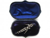 Large Diamond Spray Brooch in Original Case