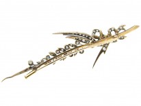 Large Diamond Spray Brooch in Original Case
