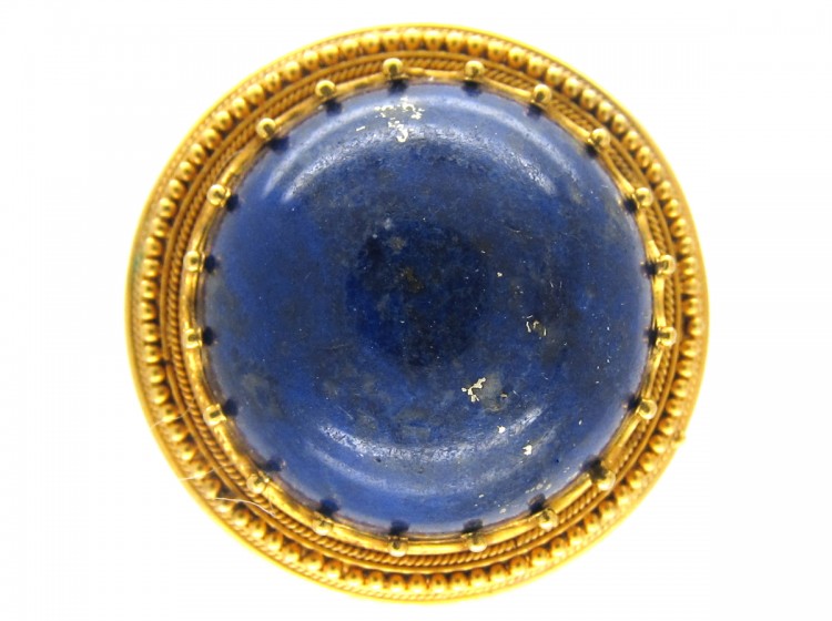Victorian 18ct Gold Lapis Brooch