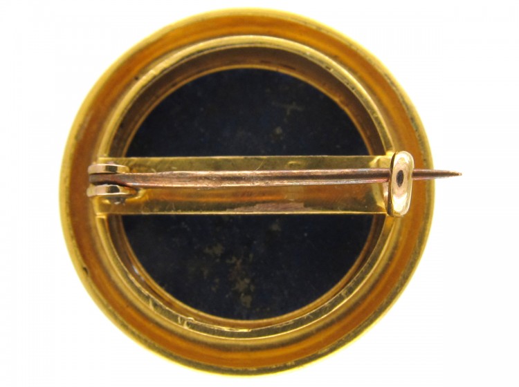 Victorian 18ct Gold Lapis Brooch