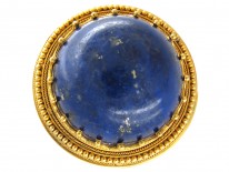Victorian 18ct Gold Lapis Brooch