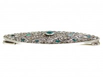 Art Deco Silver & Paste Brooch