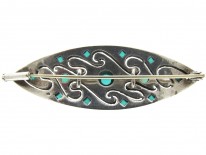 Art Deco Silver & Paste Brooch