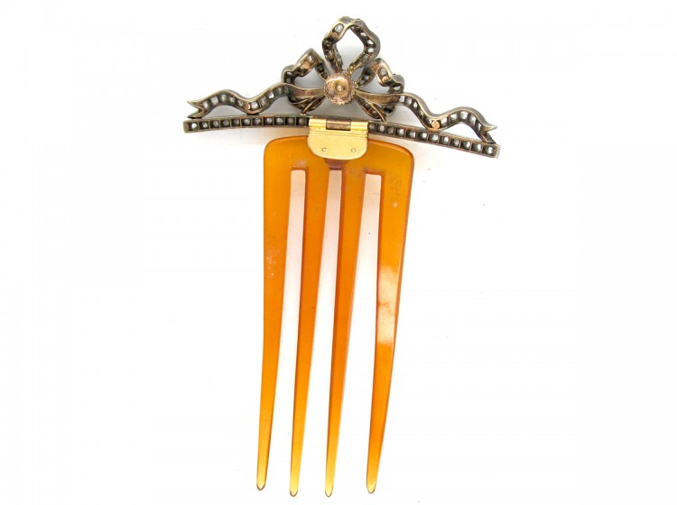 Edwardian Diamond & Tortoiseshell Hair Comb
