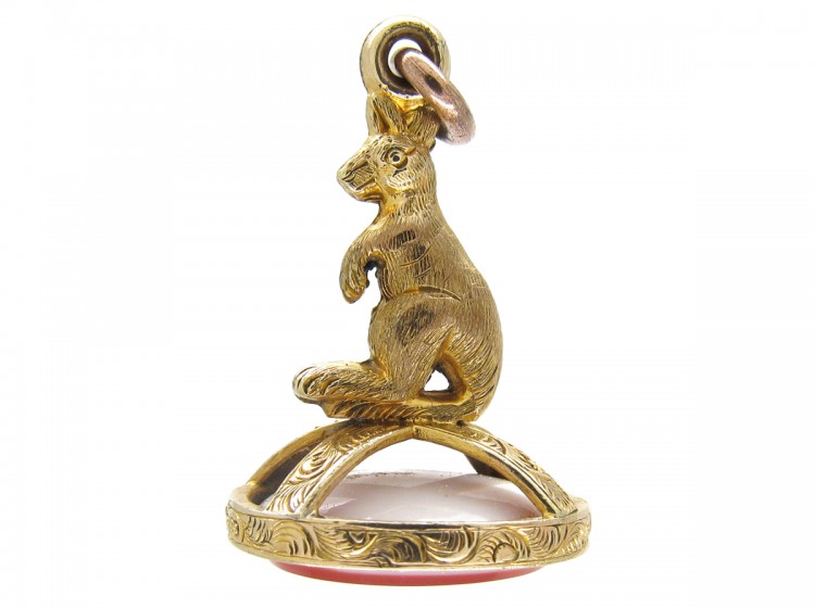Gold Cased Kangaroo Victorian Seal