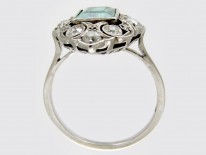 Emerald & Diamond Art Deco Ring