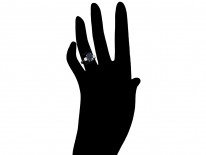 Sapphire & Diamond Three Stone Ring