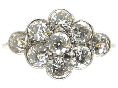 Edwardian Diamond Cluster Ring