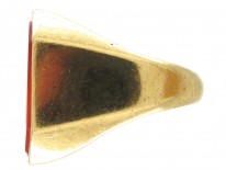 Large 18ct Gold Carnelian Signet Ring